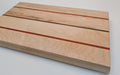 The Triad. Maple Serving board with Padauk and walnut inlay.