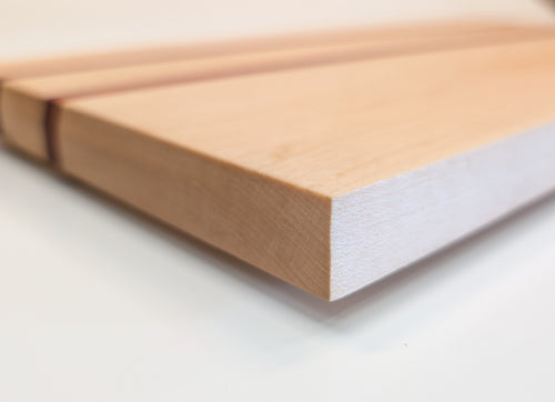 The Stripe. Maple serving board with Padauk inlay